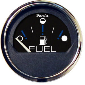 FARIA CHESAPEAKE BLACK 2" FUEL LEVEL GAUGE - METRIC