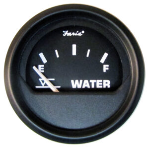 FARIA EURO BLACK 2" TANK LEVE  GAUGE - POTABLE WATER