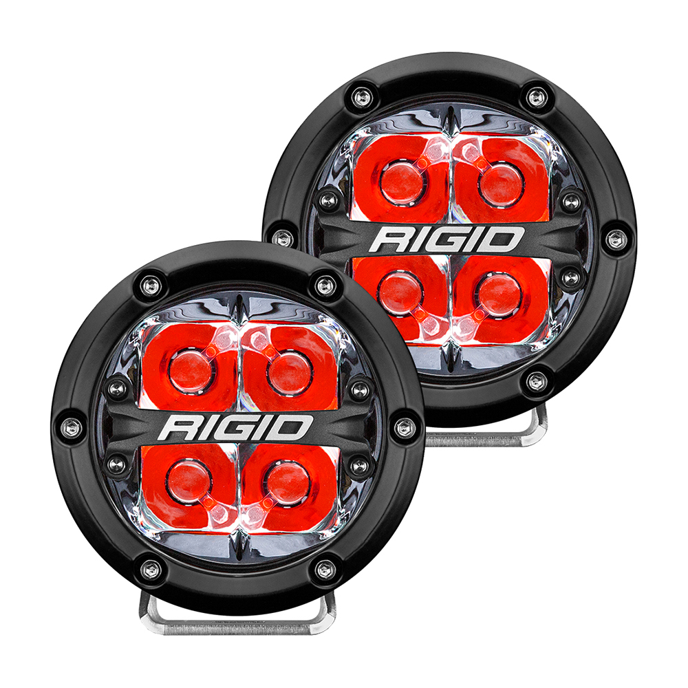 RIGID INDUSTRIES 360-SERIES 4" LED OFF-ROAD SPOT W/ RED