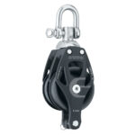 HARKEN 60MM DOUBLE ELEMENT BLOCK W/ SWIVEL & BECKET
