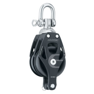 HARKEN 60MM DOUBLE ELEMENT BLOCK W/ SWIVEL & BECKET