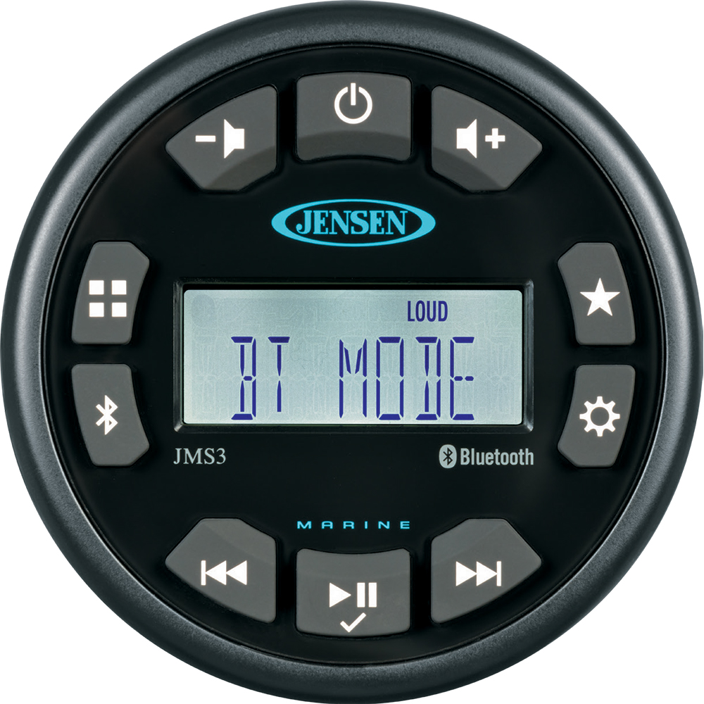 JENSEN 3" JMS3RTL WATERPROOF BT/AM/FM/WEATHERBAND/USB