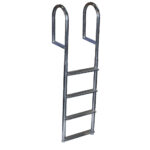 DOCK EDGE LADDER 4 STEP FIXED WIDE STEP WELDED ALUMINUM