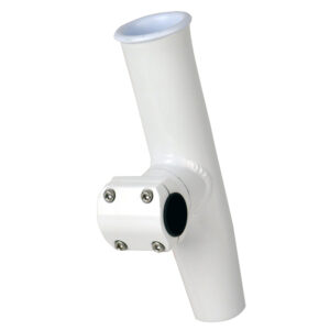 CE SMITH ADJ MID MT ROD HOLDER WHITE POWDERCOAT ALUMINUM