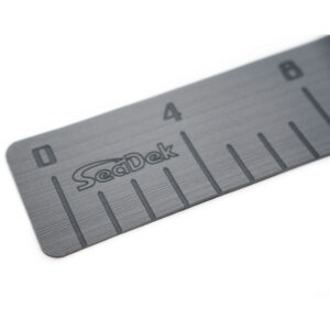 SEADEK 4" X 36" 3MM FISH RULER W/ LASER LOGO STORM GRAY
