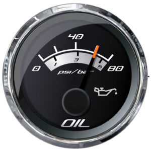 FARIA PLATINUM 2" OIL PRESSURE  GAUGE (80 PSI)