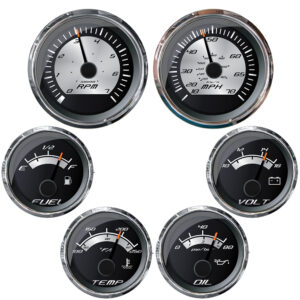 FARIA PLATINUM BOX SET INBOARD SPEEDO/TACH/FUEL/VOLTMETER/