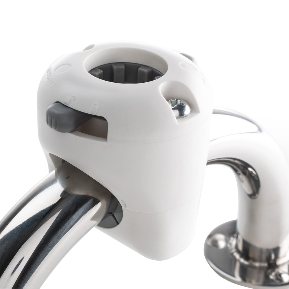 NAVISAFE NAVIMOUNT RAIL MOUNT WHITE; INCLUDES SCREWS