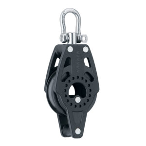 HARKEN 40MM CARBO BLOCK SINGLE W/ SWIVEL AND BECKET