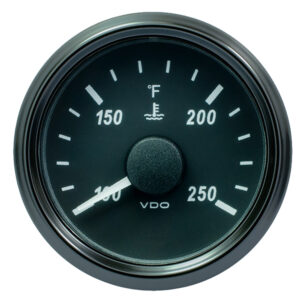 VDO SINGLEVIU 52MM (2-1/16") WATER TEMP GAUGE - 250 DEG F
