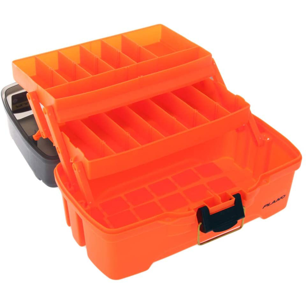PLANO 2 TRAY TACKLE BOX WITH DUEL TOP ACCESS