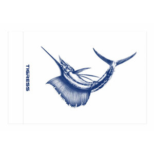 TIGRESS SAILFISH RELEASE FLAG 12" X 18"