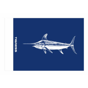 TIGRESS BLUE MARLIN RELEASE FLAG 12" X 18"