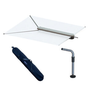 TACO SHADEFIN WITH WHITE FABRIC, BAG AND FIXED ROD