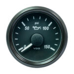 VDO SINGLEVIU 52MM (2-1/16") OIL PRESSURE GAUGE - 150 PSI