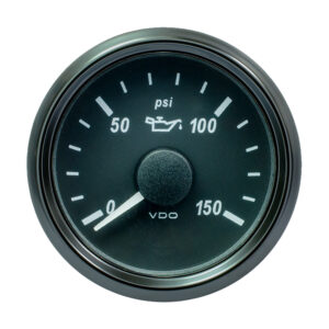 VDO SINGLEVIU 52MM (2-1/16") OIL PRESSURE GAUGE - 150 PSI