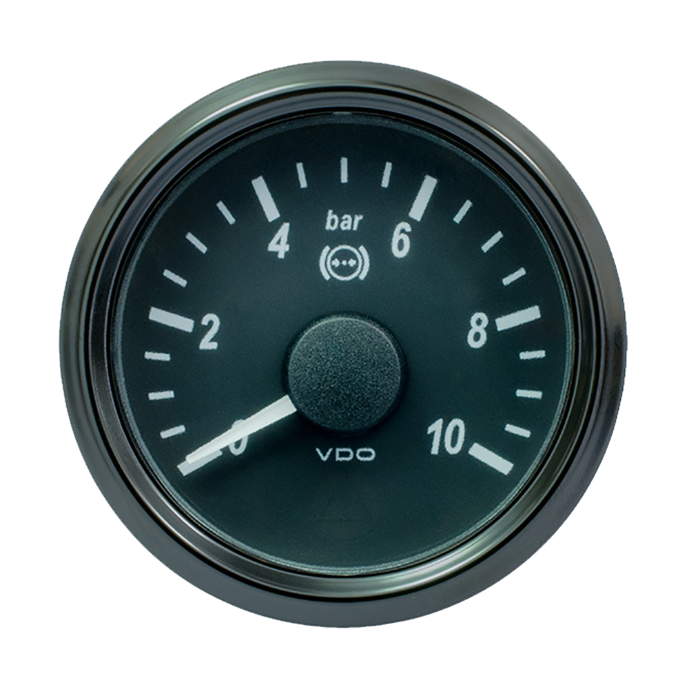 VDO SINGLEVIU 52MM (2-1/16") BRAKE PRESSURE GAUGE - 15 BAR