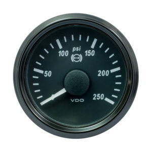 VDO SINGLEVIU 52MM (2-1/16") BRAKE PRESSURE GAUGE - 250 PSI