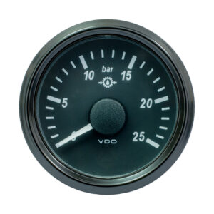 VDO SINGLEVIU 52MM (2-1/16") GEAR OIL PRESS GAUGE - 25 BAR