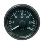 VDO SINGLEVIU 52MM (2-1/16") BRAKE PRSSURE GAUGE - 30 BAR