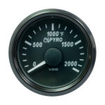 VDO SINGLEVIU 52MM (2-1/16") EXHAUST GAS GAUGE - 2000 DEG F