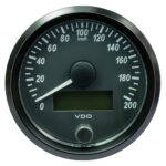 VDO SINGLEVIU 80MM (3-1/8") SPEEDOMETER - 200 KM/H