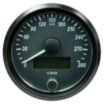 VDO SINGLEVIU 80MM (3-1/8") SPEEDOMATER - 300 KM/H