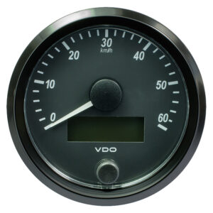 VDO SINGLEVIU 80MM (3-1/8") SPEEDOMETER - 60 KM/H