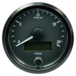 VDO SINGLEVIU 80MM (3-1/8") TACHOMETER - 2000 RPM