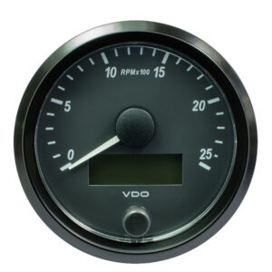 VDO SINGLEVIU 80MM (3-1/8") TACHOMETER - 2500 RPM