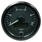 VDO SINGLEVIU 80MM (3-1/8") TACHOMETER - 5000 RPM