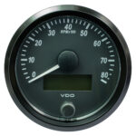 VDO SINGLEVIU 80MM (3-1/8") TACHOMETER - 8000 RPM