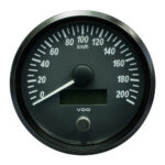 VDO SINGLEVIU 100MM (4") SPEEDOMETER - 200 KM/H