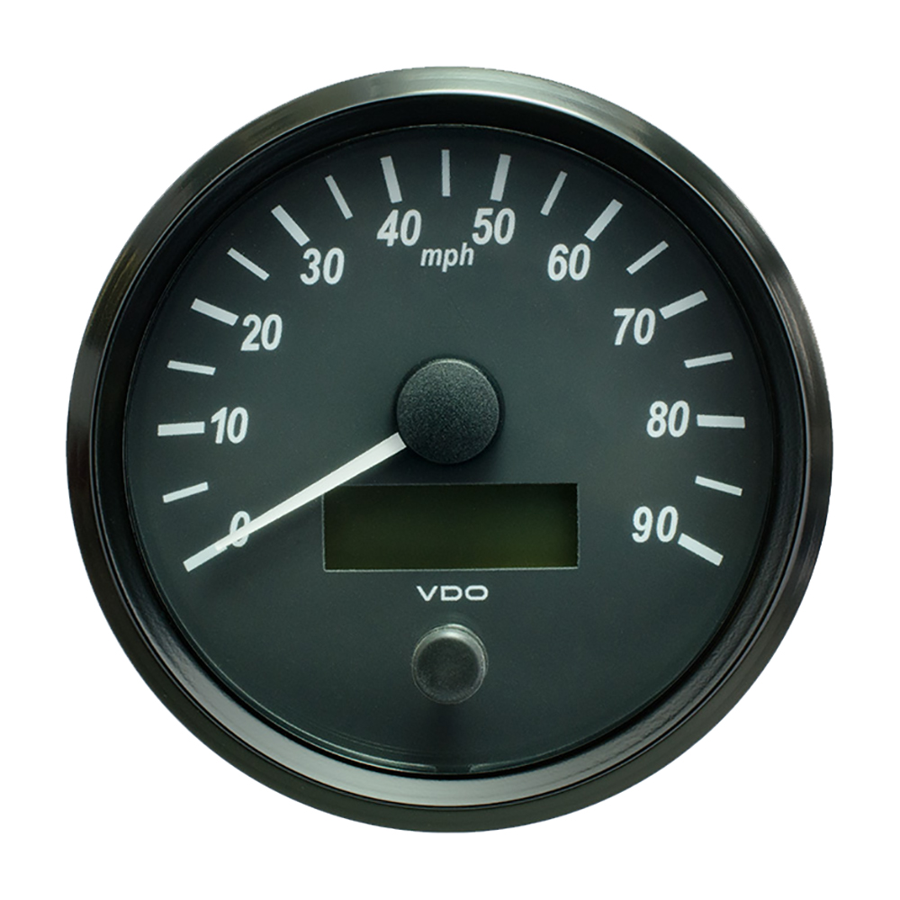 VDO SINGLEVIU 100MM (4") SPEEDOMETER - 90 MPH
