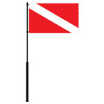 MATE SERIES FLAG POLE 72" W/ DIVE FLAG