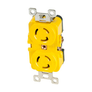 MARINCO LOCKING RECEPTACLE 15A 125 YELLOW