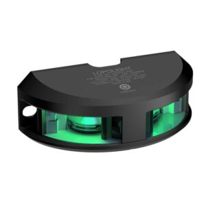 LOPOLIGHT 180 DEGREE GREEN NAV LIGHT 2NM 0.7M CABLE