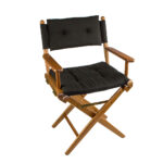 WHITECAP TEAK DIRECTOR'S CHAIR WITH BLACK CUSHION