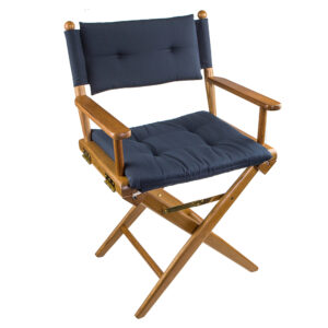 WHITECAP TEAK DIRECTOR'S CHAIR WITH NAVY CUSHION