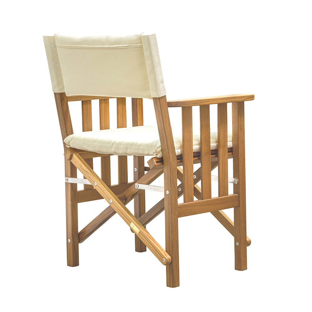 WHITECAP TEAK DIRECTOR'S CHAIR II WITH CREAM CUSHION - Image 3