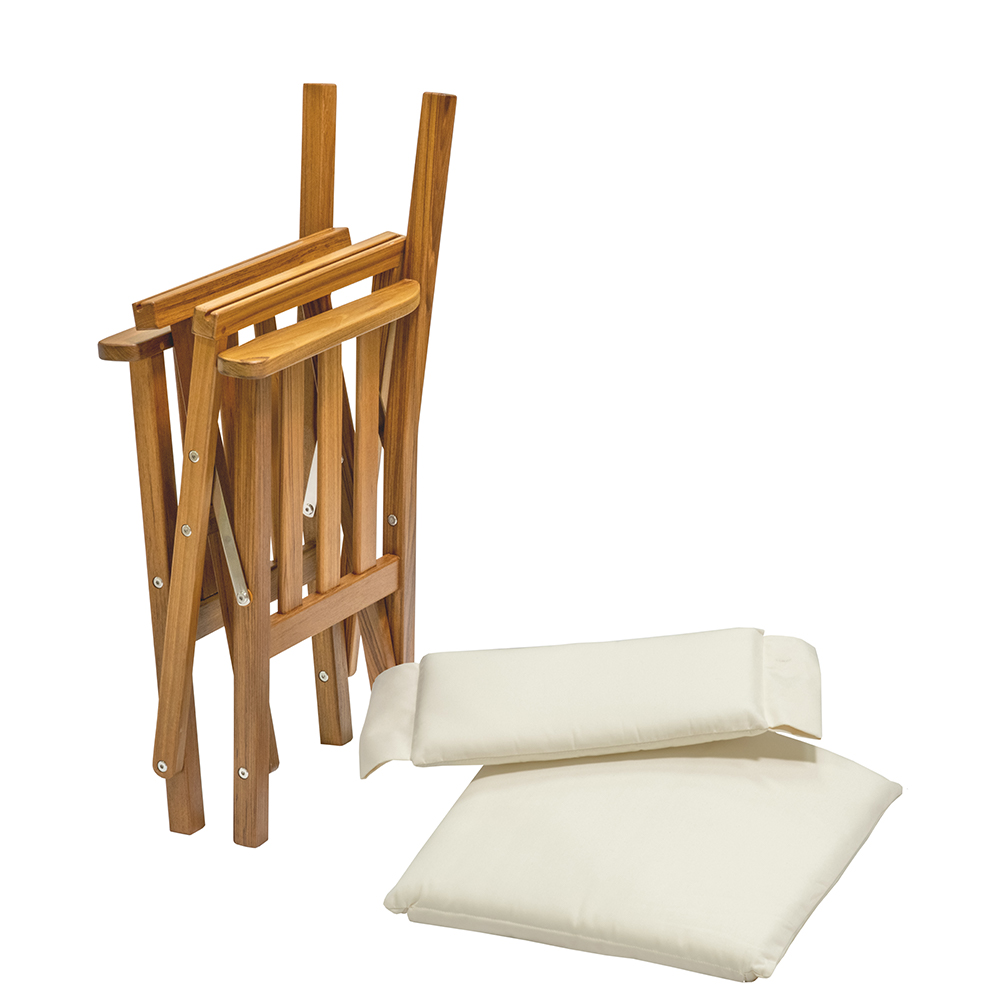 WHITECAP TEAK DIRECTOR'S CHAIR II WITH CREAM CUSHION - Image 4