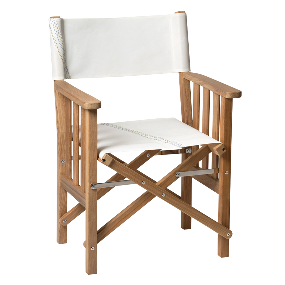 WHITECAP TEAK DIRECTOR'S CHAIR II WITH SAIL CLOTH SEATING