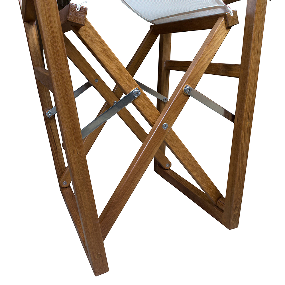 WHITECAP TEAK DIRECTOR'S CHAIR WITH WHITE BATYLINE FABRIC - Image 3