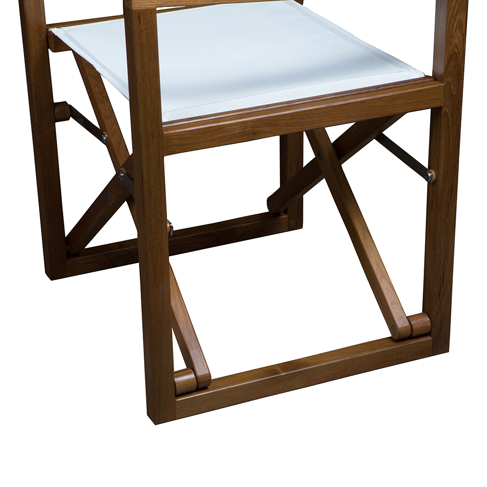 WHITECAP TEAK DIRECTOR'S CHAIR WITH WHITE BATYLINE FABRIC - Image 6