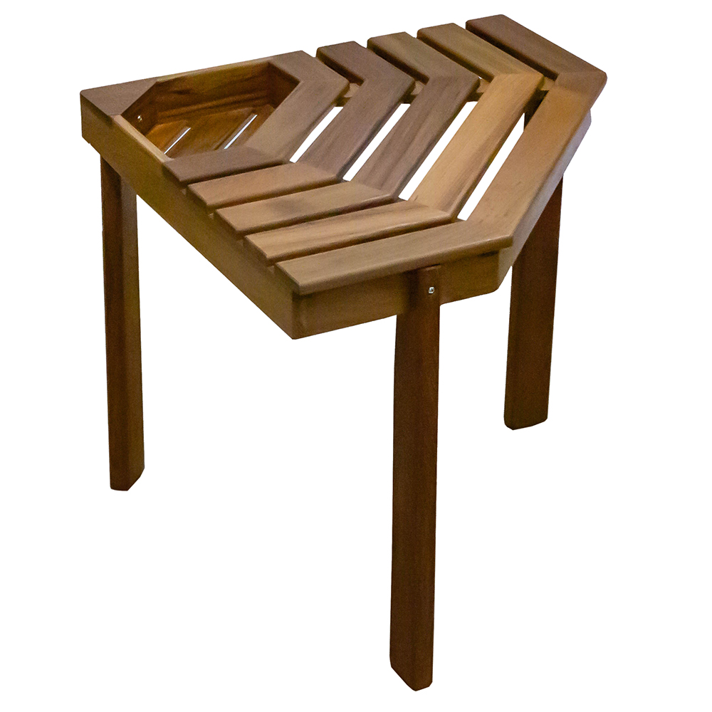 WHITECAP TEAK SHOWER / CORNER STOOL - Image 2