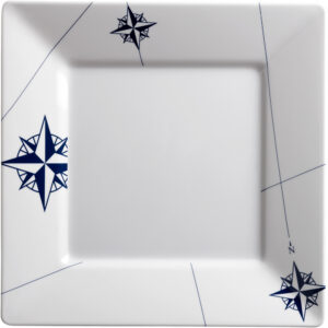 MARINE BUSINESS NORTHWIND FLAT SQUARE PLATE 10" X 10"