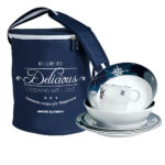 MARINE BUSINESS NORTHWIND 24 PIECE TABLEWARE SET & BASKET