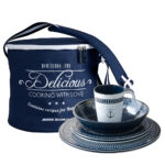 MARINE BUSINESS SAILOR SOUL 16 PIECE TABLEWARE SET & BASKET