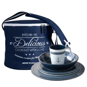 MARINE BUSINESS SAILOR SOUL 16 PIECE TABLEWARE SET & BASKET