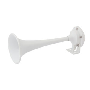 MARINCO 12V WHITE EPOXY COATED SINGLE TRUMPET MINI AIR HORN